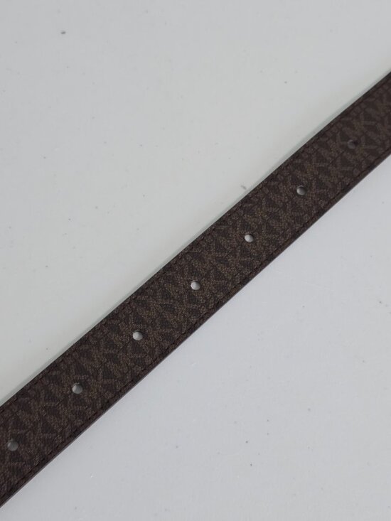 Michael Kors Faux Leather Belt Women S Brown Gold Buckle NWT